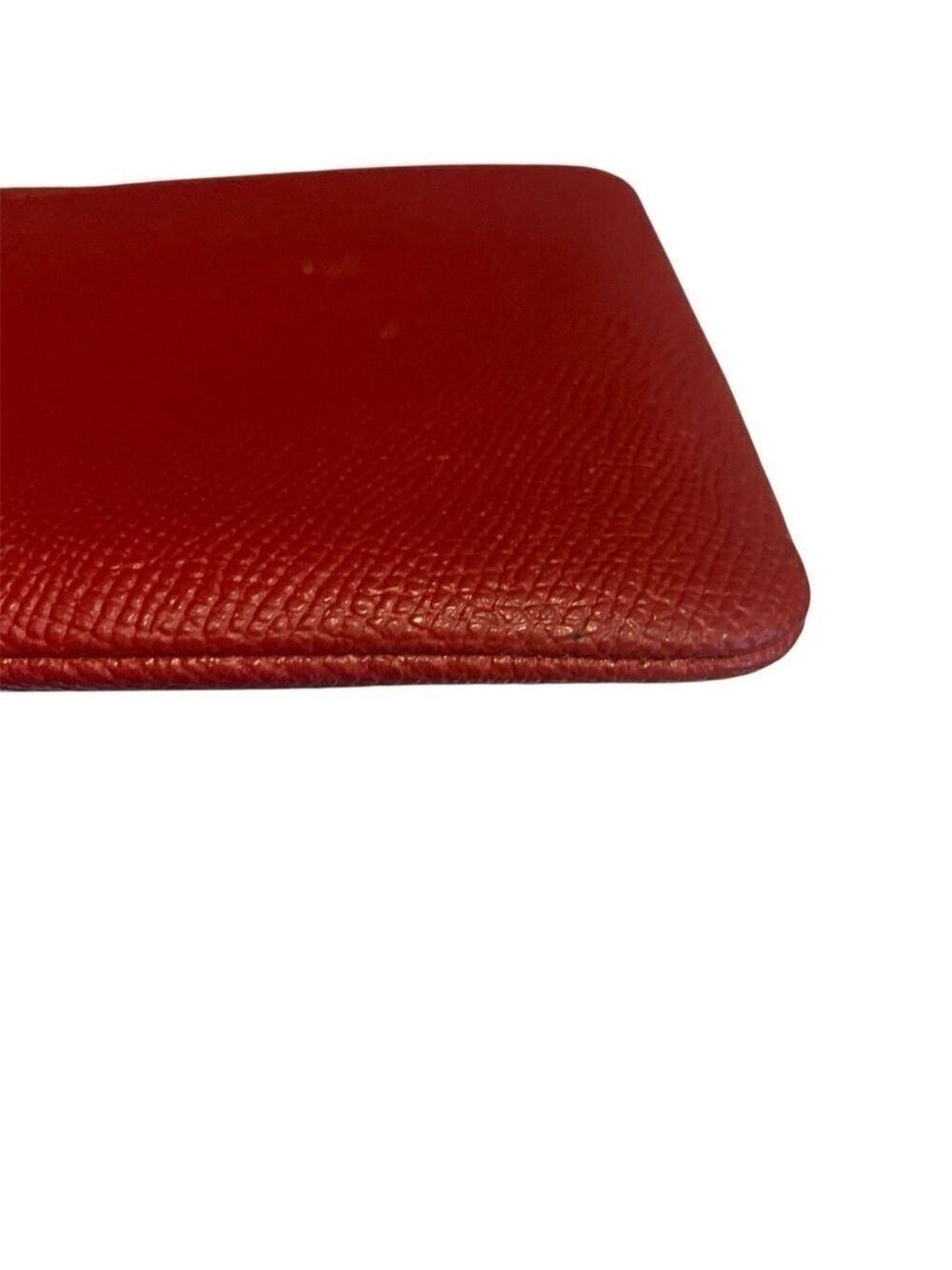 COACH Scarlet Red Pebbled Leather Wristlet - Picture 3 of 10
